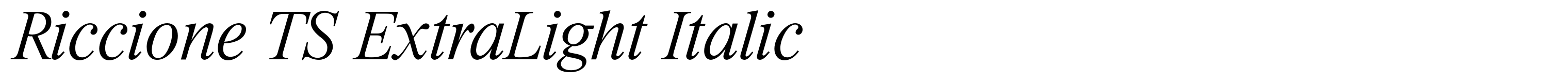 Riccione TS ExtraLight Italic